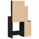 Klædeskab med skuffe Sort eg 80 x 35 x 132 cm Konstrueret træ