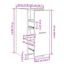 Apoteker Kabinet Sort eg 30 x 41 x 77,5 cm Konstrueret træ