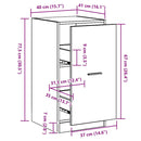 Apoteker Kabinet Sort eg 40 x 41 x 77.5 cm Konstrueret træ