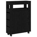 Badeværelsesmøbel sæt Sort eg 65 x 23 x 87 cm Konstrueret træ