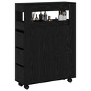Badeværelsesmøbel sæt Sort eg 65 x 23 x 87 cm Konstrueret træ