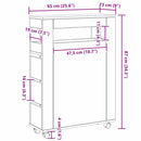 Badeværelsesmøbel sæt Sort eg 65 x 23 x 87 cm Konstrueret træ