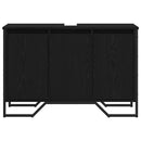 Badeværelsesskabsunder Sort eg 91 x 35 x 60 cm Konstrueret træ