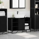 Badeværelsesskabsunder Sort eg 91 x 35 x 60 cm Konstrueret træ