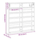 Display Skab Vægmonteret Artisan Egetræ 60 x 8,5 x 58 cm