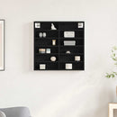 Display Skab med hylde Sort eg 60 x 8,5 x 58 cm Konstrueret træ