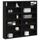 Display Skab med hylde Sort eg 60 x 8,5 x 58 cm Konstrueret træ