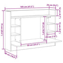 Væghængt skrivebord artisan eg 105 x 48 x 75 cm Konstrueret træ