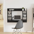 Væghængt skrivebord Sort eg 105 x 48 x 75 cm Konstrueret træ