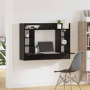 Væghængt skrivebord Sort eg 105 x 48 x 75 cm Konstrueret træ