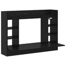 Væghængt skrivebord Sort eg 105 x 48 x 75 cm Konstrueret træ