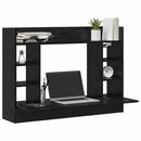 Væghængt skrivebord Sort eg 105 x 48 x 75 cm Konstrueret træ