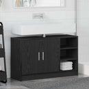 Badeværelsesskab Sort eg 90 x 29 x 55 cm Konstrueret træ