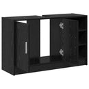 Badeværelsesskab Sort eg 90 x 29 x 55 cm Konstrueret træ