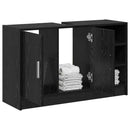 Badeværelsesskab Sort eg 90 x 29 x 55 cm Konstrueret træ