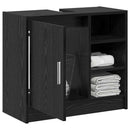 Badeværelsesskab Sort eg 63 x 29 x 55 cm Konstrueret træ