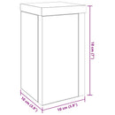 Planteholder 2 pcs Sort eg 10 x 10 x 18 cm Konstrueret træ