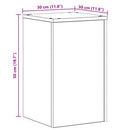 Planteholder 2 pcs Sort eg 30 x 30 x 50 cm Konstrueret træ