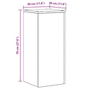 Planteholder 2 pcs Sort eg 30 x 30 x 70 cm Konstrueret træ