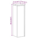 Planteholder 2 pcs Sort eg 17 x 17 x 60 cm Konstrueret træ