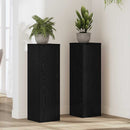 Planteholder 2 pcs Sort eg 25 x 25 x 80 cm Konstrueret træ