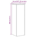 Planteholder 2 pcs Sort eg 25 x 25 x 80 cm Konstrueret træ