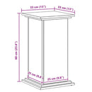 Planteholder Sort eg 33 x 33 x 60 cm Konstrueret træ