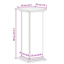 Planteholder Sort eg 33 x 33 x 80 cm Konstrueret træ