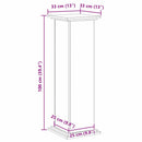 Planteholder Sort eg 33 x 33 x 100 cm Konstrueret træ