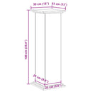 Planteholder Sort eg 33 x 33 x 100 cm Konstrueret træ
