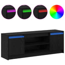 TV Enheder Sort 139,5 x 34 x 50 cm Konstrueret træ