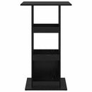 Barbord med hylde Sort eg 60 x 60 x 100 cm Konstrueret træ