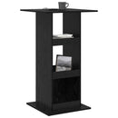 Barbord med hylde Sort eg 60 x 60 x 100 cm Konstrueret træ