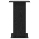 Barbord med hylde Sort eg 60 x 60 x 100 cm Konstrueret træ
