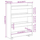 Narrow Storage Trolley Sort eg 60 x 20 x 82 cm Konstrueret træ