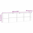 Hævet bed Grøn 320 x 80 x 81 cm Stål