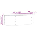 Hævet bed Grøn 160 x 80 x 44 cm Stål