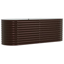 Hævet bed Brun 240 x 80 x 81 cm Stål