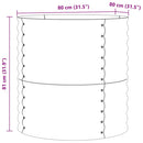 Hævet bed Brun 80 x 80 x 81 cm Stål