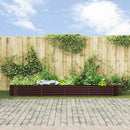 Hævet bed Brun 400 x 80 x 44 cm Stål