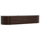Hævet bed Brun 240 x 80 x 44 cm Stål