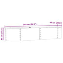 Hævet bed Brun 240 x 80 x 44 cm Stål
