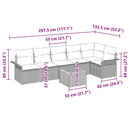 Havesofa Sæt med pude 7 pcs Beige polyrattan