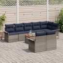 Havesofa Sæt med pude 9 pcs Grå polyrattan