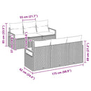 Havesofa Sæt med pude 7 pcs Beige polyrattan