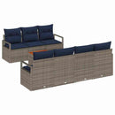 Havesofa Sæt med pude 8 pcs Grå polyrattan