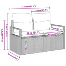 Havesofa Sæt 5 stk. Sort polyrattan