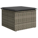 Havesofa Sæt med pude 8 pcs Grå polyrattan