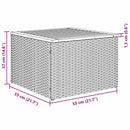 Havesofa Sæt med pude 7 pcs Grå polyrattan