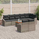 Havesofa Sæt med pude 9 pcs Grå polyrattan